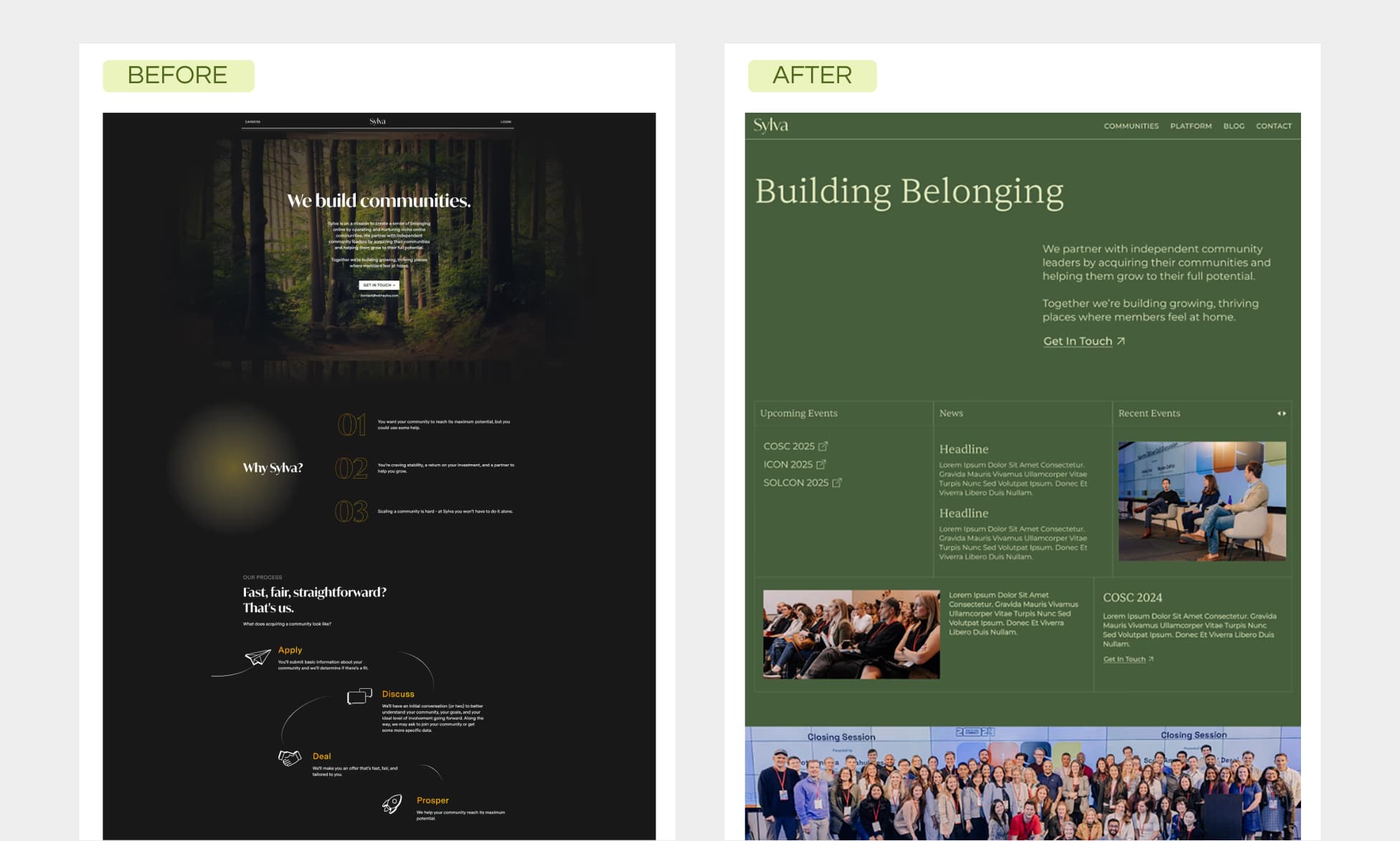 Sylva website screenshot